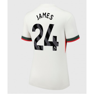 Ženski Nogometni dresi Chelsea Reece James #24 Gostujoči 2025-26 Kratek Rokav Ženski Nogometni dresi Chelsea Reece James #24 Gostujoči 2025-26 Kratek Rokav